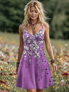 damen-mini-kleid-boho-a-linien-kleid-sch-purpur-2
