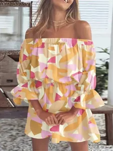 damen-minikleid-boho-kleid-vintage-kleid-gelb-3