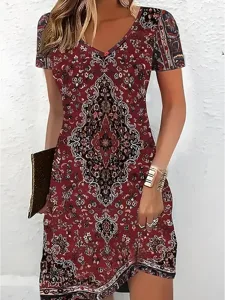 damen-minikleid-t-shirt-kleid-sommerklei-wein-1