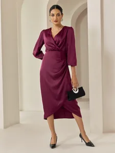 damen-satinkleid-elegantes-kleid-burgund-burgunderrot-1