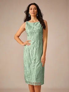 damen-teelange-kleid-set-uberwurf-elegan-salbeigrun-1