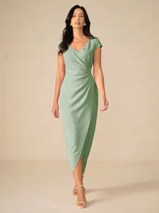 damen-teelange-wickelkleid-elegant-party-salbeigrun-1