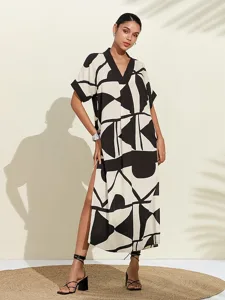 damen-wei-kurzarm-geometrisch-schwarz-we-wei-1