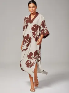 damen-weiblich-freizeitkleid-braun-kurze-braun-1