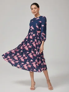 damen-weiblich-freizeitkleid-rosa-flamin-rosa-1