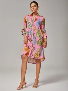 damen-weiblich-hemdblusenkleid-freizeitk-rosa-1
