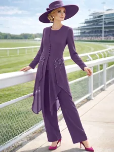 dreiteilig-knochellange-brautmutterkleid-purpur-4
