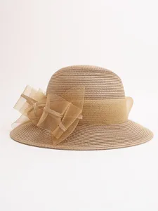 elegante-damen-hute-mit-blumen-einfarbig-kaffeefarbe-9