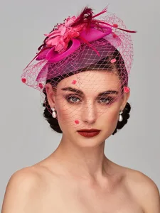 elegante-fascinator-hute-leinen-netz-mes-fuchsie-26