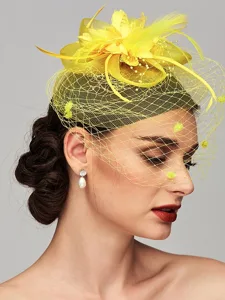 elegante-fascinator-hute-leinen-netz-mes-gelb-40