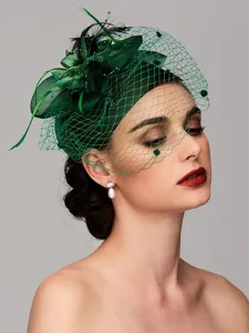 elegante-fascinator-hute-leinen-netz-mes-grun-10