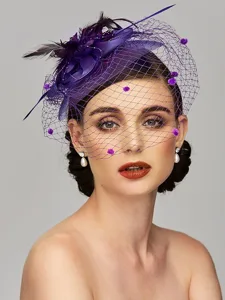 elegante-fascinator-hute-leinen-netz-mes-purpur-18