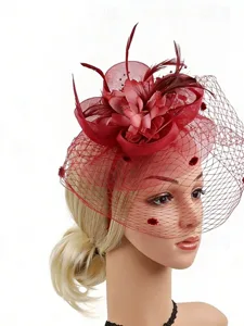 fascinator-feder-netz-hochzeit-geburtsta-weinrot-4