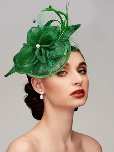 fascinator-hute-kopfschmuck-federn-netz-grun-6