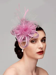 fascinator-hute-kopfschmuck-federn-netz-rosa-12