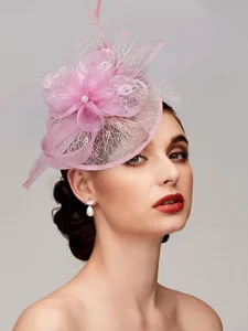 fascinator-hute-kopfschmuck-federn-netz-rosa-15
