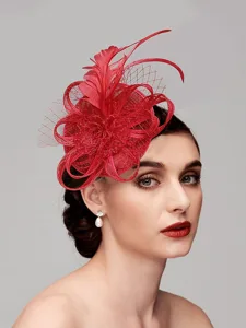 fascinator-hute-kopfschmuck-federn-netz-rot-1