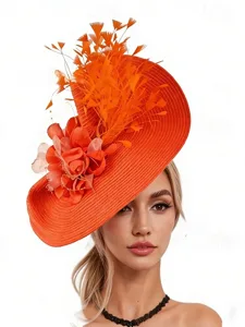 fascinator-polyester-hochzeit-geburtstag-orange-2