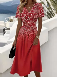 frauen-elegante-midi-kleid-a-linien-klei-rote-2