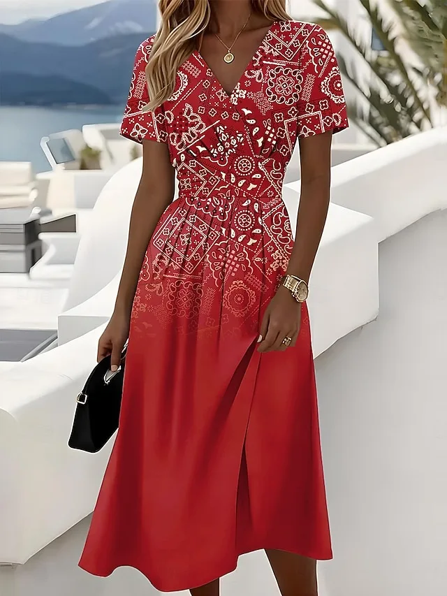 frauen-elegante-midi-kleid-a-linien-klei-rote-2