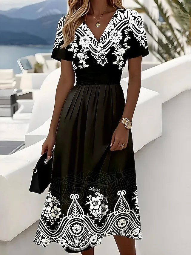 frauen-elegante-midi-kleid-a-linien-klei-schwarz-1