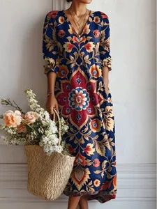 ostern-damen-midikleid-sommerkleid-a-lin-marineblau-2