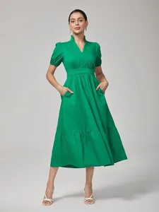 weiblich-freizeitkleid-grun-kurze-armel-default-7