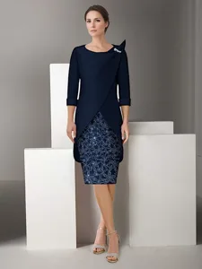 zweiteilig-schlauchkleid-kleid-sets-knie-dunkelmarine-5