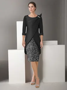 zweiteilig-schlauchkleid-kleid-sets-knie-schwarz-7