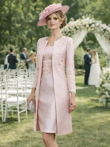 zweiteilig-schlauchkleid-knielang-kleid-rosa-1