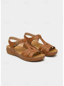 brown-t-strap-buckle-flat-sandals-for-wo-brown-9