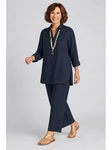 damen-freizeitkleidung-sets-basic-lassig-dunkelblau-3