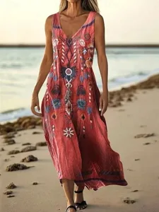damen-langes-kleid-maxikleid-freizeitkle-rote-3