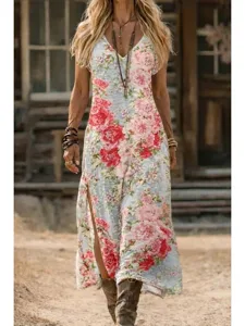 damen-maxikleid-sommerkleid-a-linie-klei-rosa-1