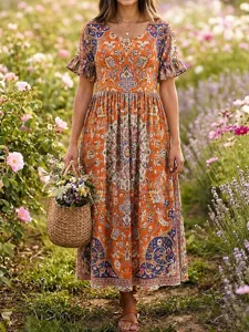 damen-midikleid-freizeitkleid-a-linie-kl-orange-1
