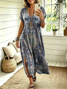 damen-midikleid-shiftkleid-lassig-normal-blau-13