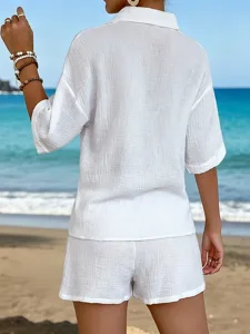 damen-shorts-sets-kurzarm-hemdkragen-ein-default-4