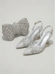 ensemble-chaussures-et-sac-rose-a-strass-argent-9