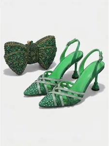 ensemble-chaussures-et-sac-rose-a-strass-vert-16
