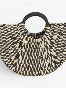 femme-sac-a-main-sac-de-plage-sac-de-pai-noir-9