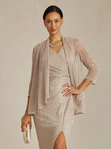 femmes-hauts-de-soiree-plisse-superpose-doree-rose-1