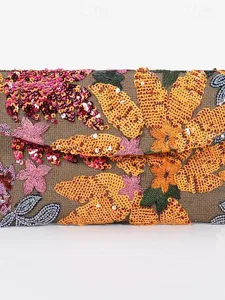 femmes-pochette-sac-de-plage-pochette-mi-couleur-orange-7