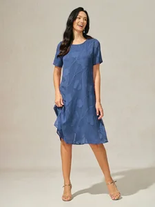 femmes-robe-longueur-genou-robe-en-chiff-wedgewood-24