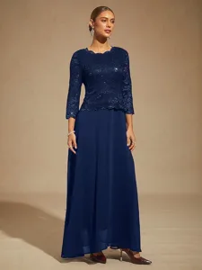 femmes-robe-maxi-robe-en-chiffon-elegant-bleu-marine-1