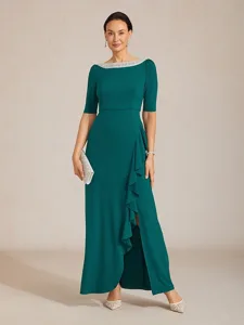 femmes-robe-maxi-robe-trapeze-elegant-so-turquoise-1