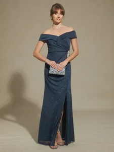 femmes-robe-maxi-robe-trompette-sirene-e-argent-1