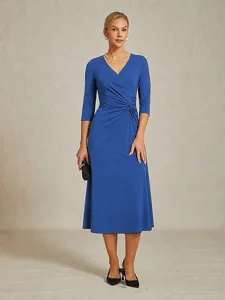 femmes-robe-midi-robe-fourreau-robe-trap-bleu-11