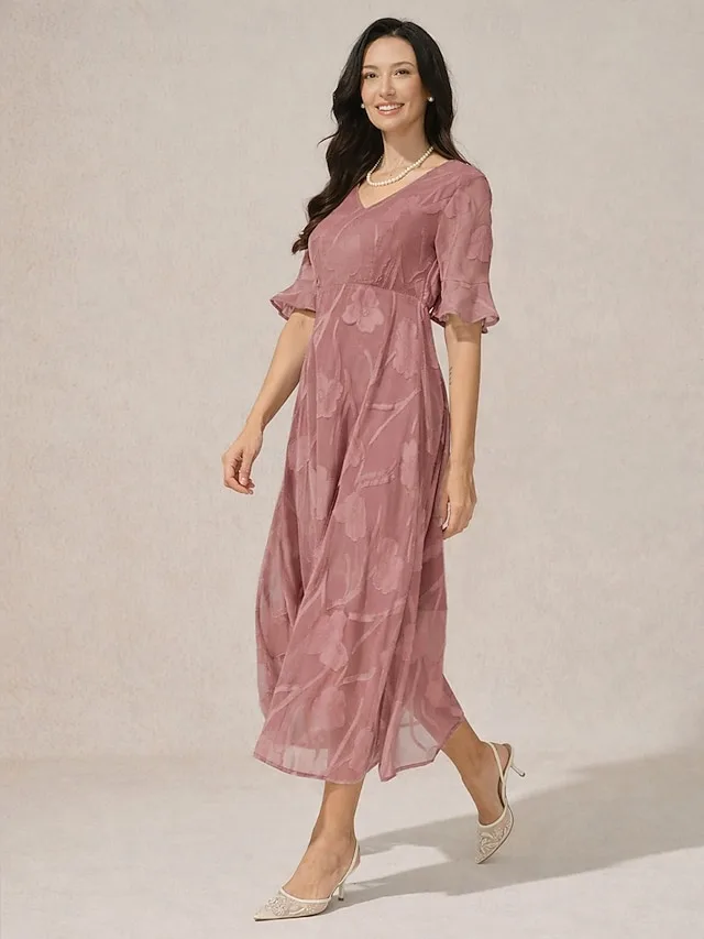 femmes-robe-midi-robe-trapeze-elegant-co-rose-poussiereuse-13