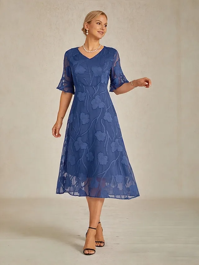 femmes-robe-midi-robe-trapeze-elegant-co-wedgewood-4