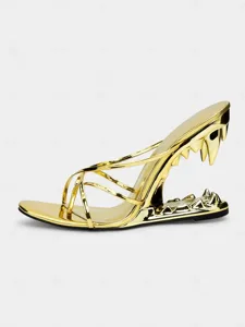 gold-metallic-flat-sandals-with-sculpted-default-5